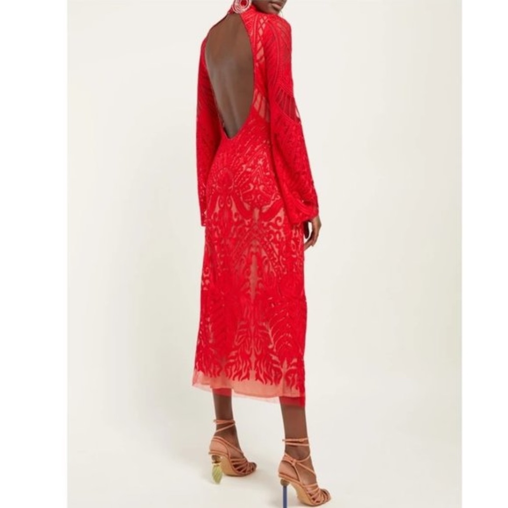GALVAN LONDON Embroidered Oasis Dress